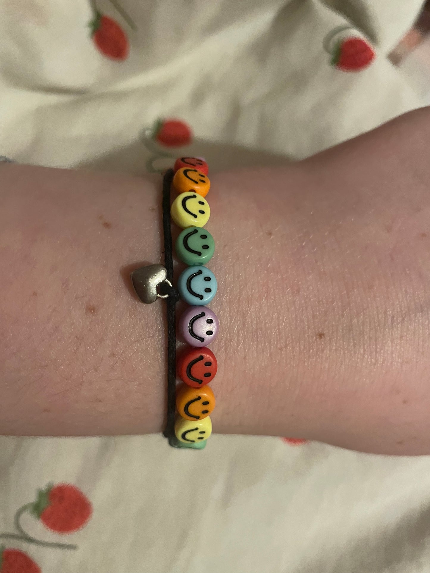pride bracelets happy face beads rainbow