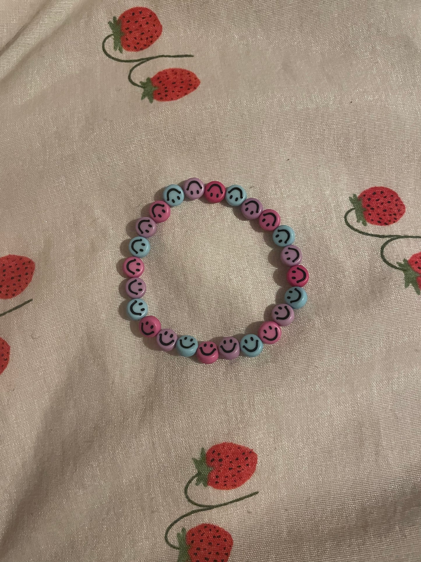 pride bracelets happy face beads rainbow