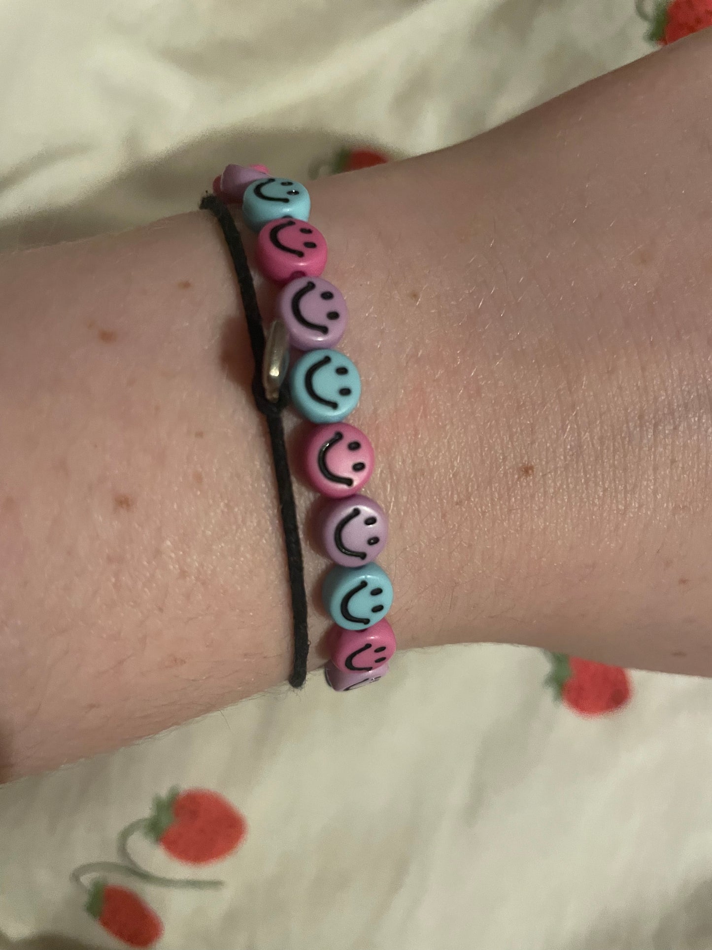 pride bracelets happy face beads rainbow
