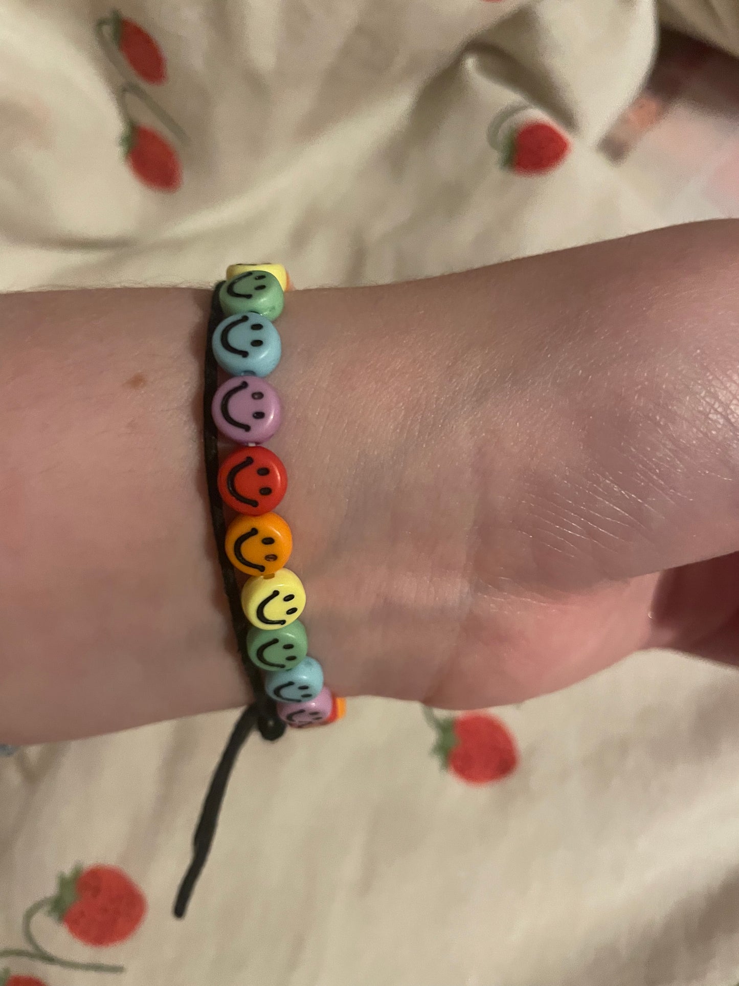 pride bracelets happy face beads rainbow