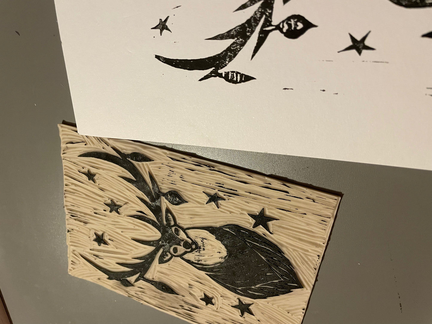 reindeer ball ball antler christmas card
