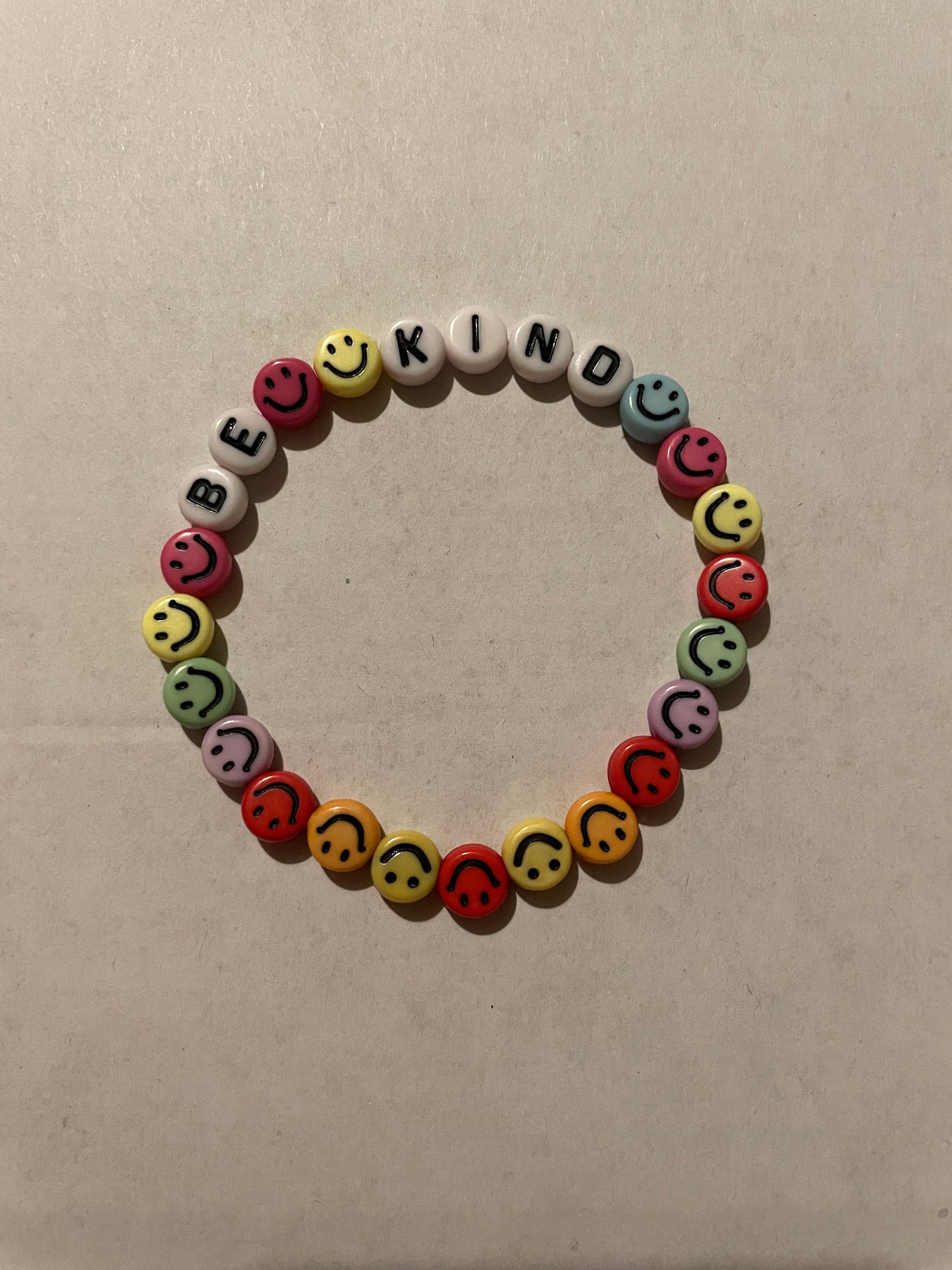 positive affirmation happy face bead bracelets