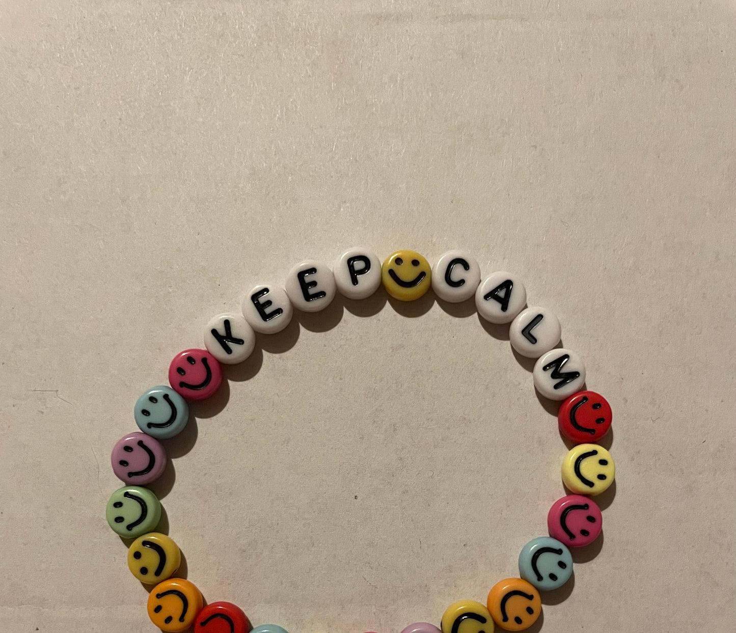 positive affirmation happy face bead bracelets