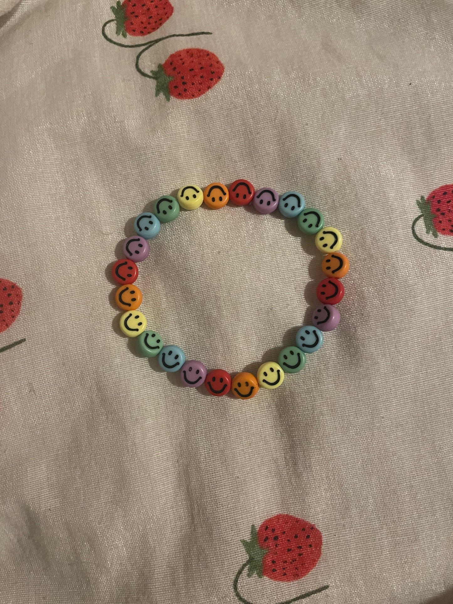 pride bracelets happy face beads rainbow